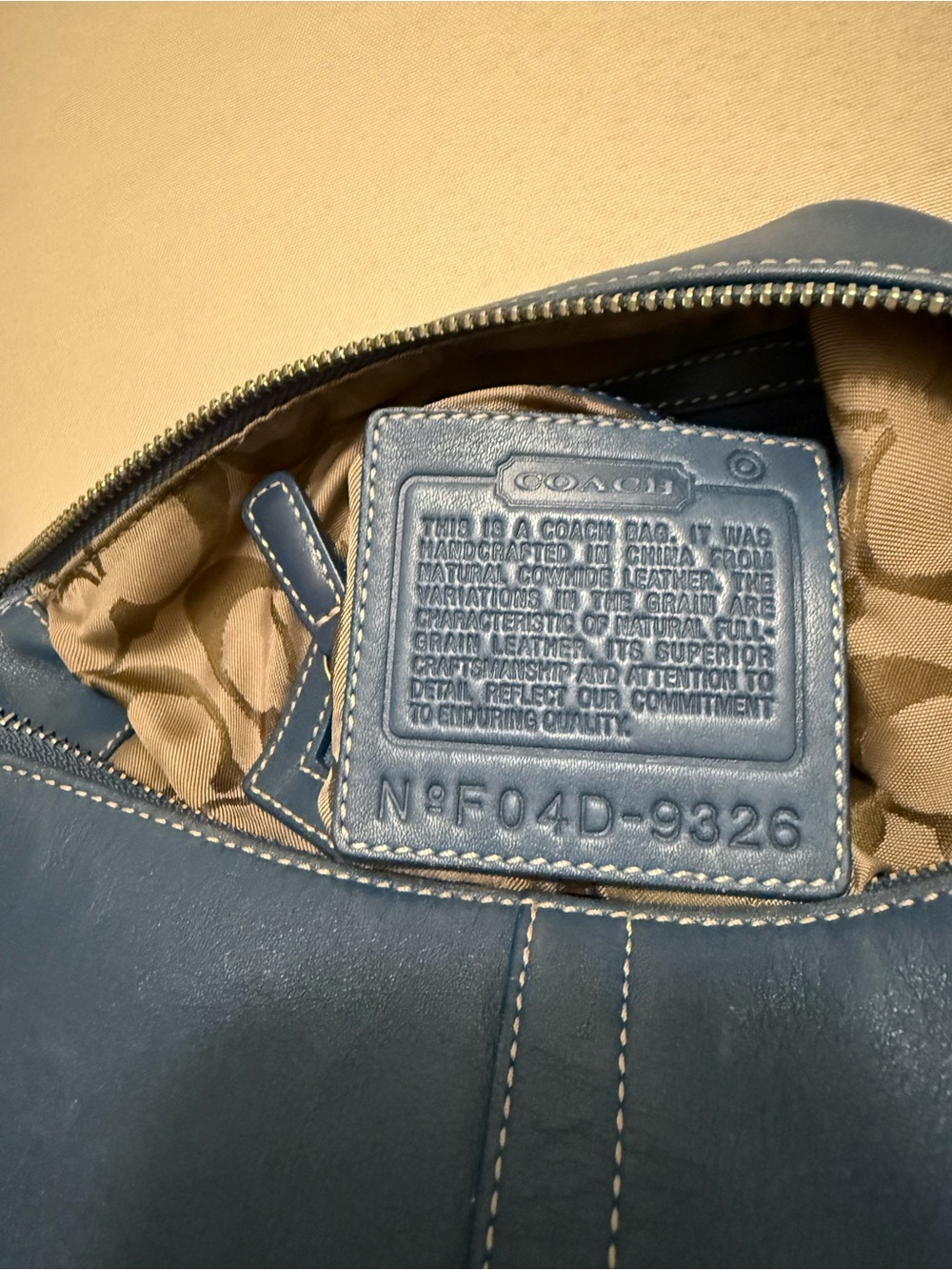Coach Vintage Legacy Slim Duffle Blue Bag - Picture 15 of 15